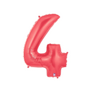34" |40" Red Foil Number Balloon - Megaloons | Numbers 0-9