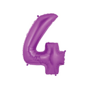 40" Purple Foil Number Balloon - Megaloons | Numbers 0-9