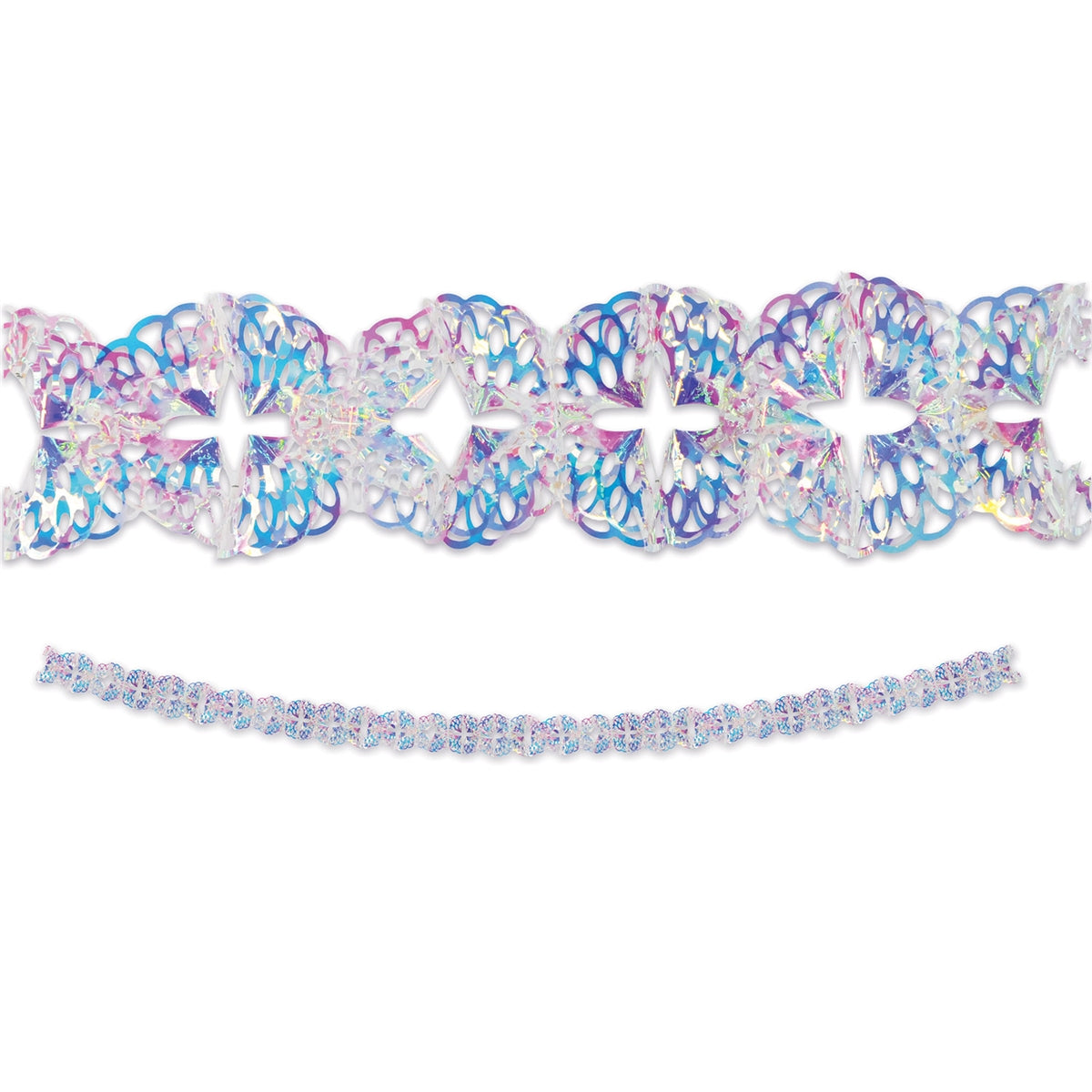 12' Iridescent Garland - 12 feet long x 5 inches wide | 1 Count