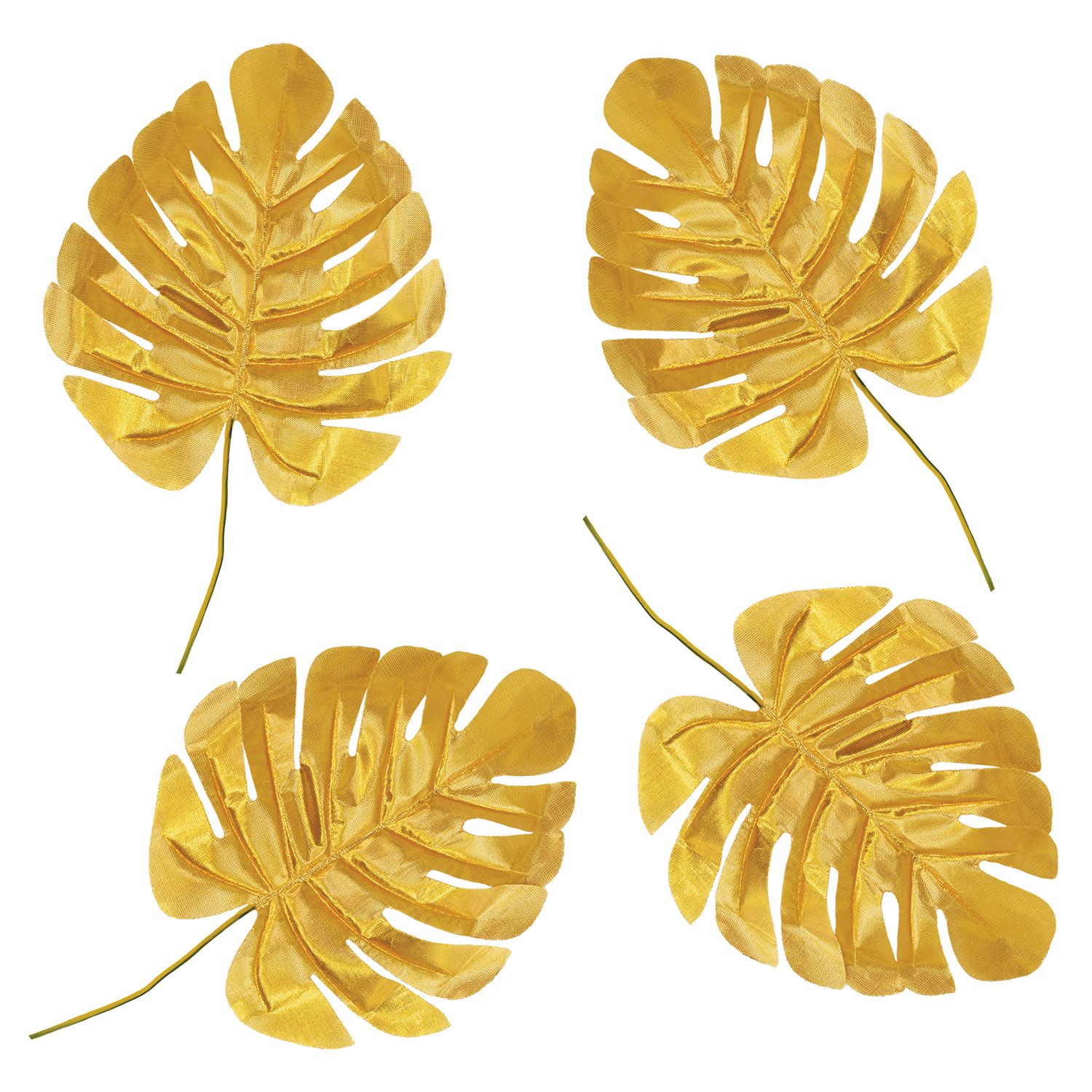 Gold Artificial Palm Leaves | 4 Count