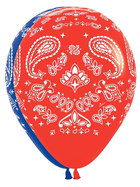 11" Sempertex Bandana Print Latex Balloons | 50 Count