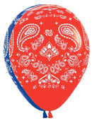 11" Bandana Print Sempertex Latex Balloons | 50 Count