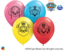 Globos de látex con caras de la Patrulla Canina de 5"