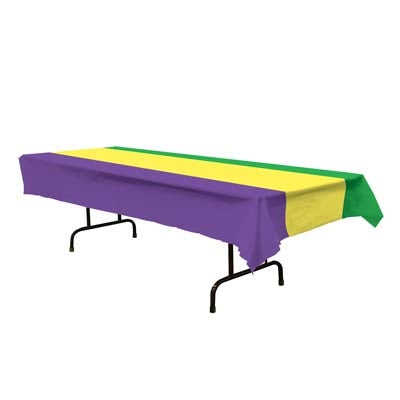 Mardi Gras Plastic Rectangular Tablecover