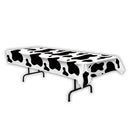 Mantel rectangular de plástico con estampado de vaca