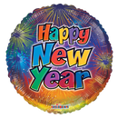Globo de lámina de fuegos artificiales de feliz año nuevo de 18" | Compre 5 o más y ahorre un 20 %