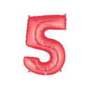34" |40" Red Foil Number Balloon - Megaloons | Numbers 0-9