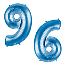 40" Blue Number Foil Balloon - Megaloons | Numbers 0 - 9