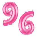 34" | 40" Hot Pink-Fuchsia Foil Number Balloon - Megaloons | Numbers 0-9