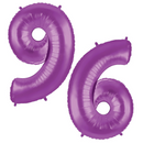 40" Purple Foil Number Balloon - Megaloons | Numbers 0-9