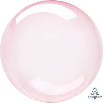 18" Anagram Pink Crystal Clearz Bubble Balloon | 1 Count - Latex Free