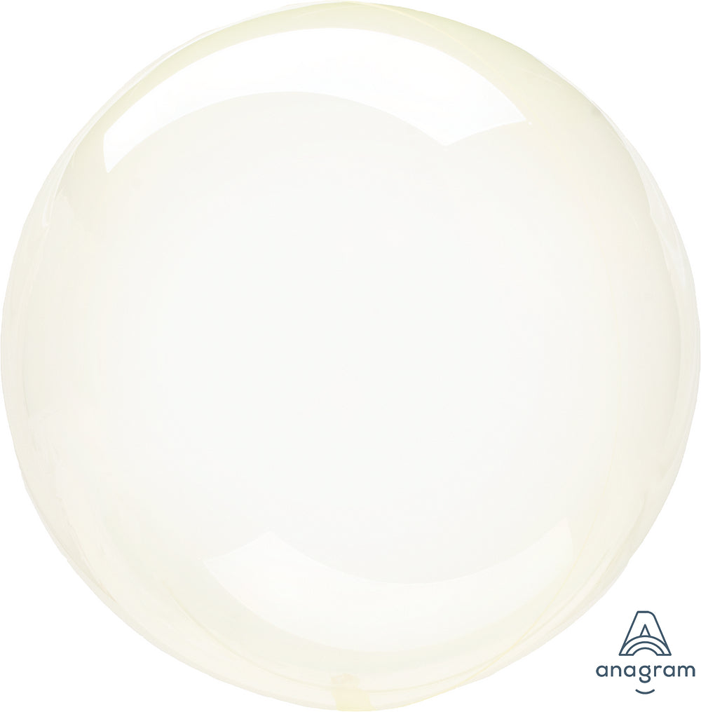 10" Anagram Yellow Petite Crystal Clearz Bubble Balloon | 1 Count - Latex Free