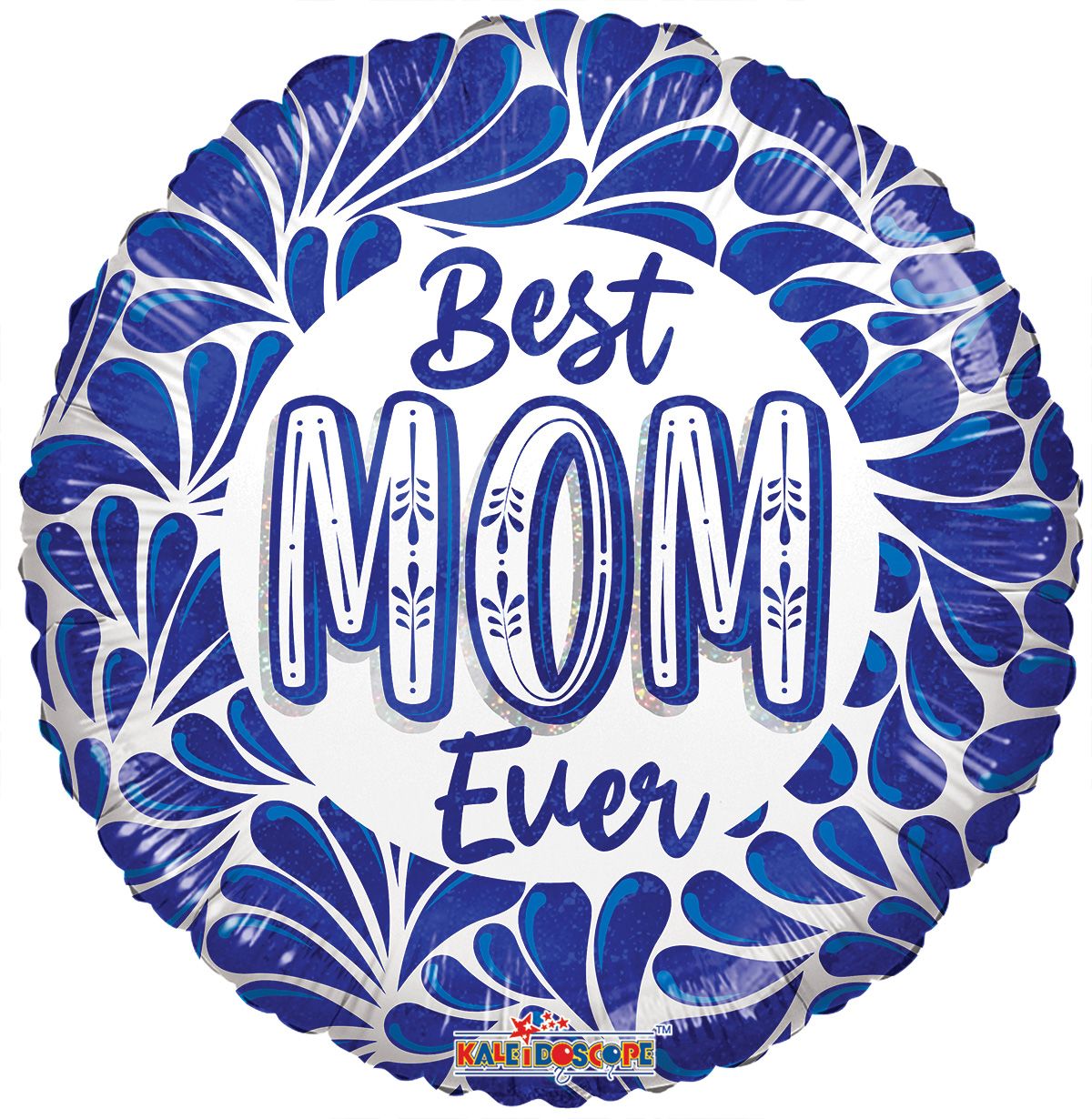 18" Best Mom Ceramic Holographic Foil Balloon (P10) | Buy 5 Or More Save 20%