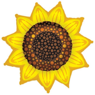 35" Betallic Sunflower Foil Balloon