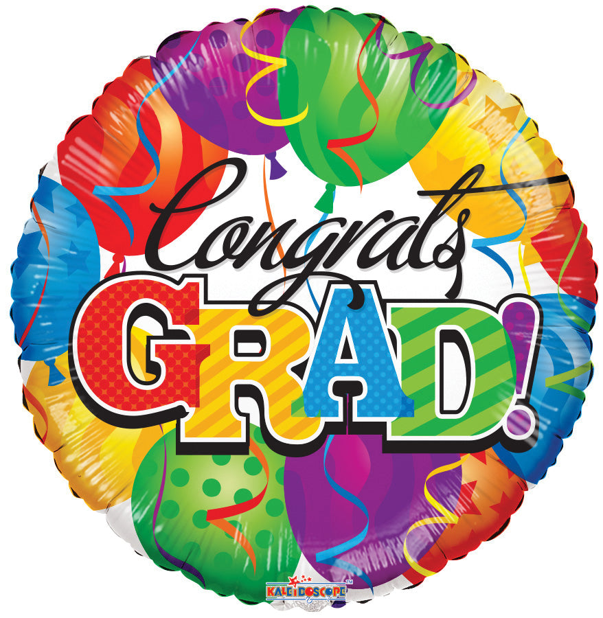 18" Congrats Grad Foil Balloon (P29) | Buy 5 Or More Save 20%