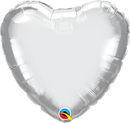 Globos de lámina de corazón cromado Qualatex de 18" | Compre 5 o más y ahorre un 20 %