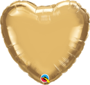 Globos de lámina de corazón cromado Qualatex de 18" | Compre 5 o más y ahorre un 20 %
