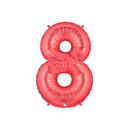 34" |40" Red Foil Number Balloon - Megaloons | Numbers 0-9