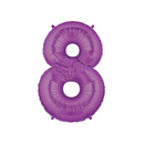 40" Purple Foil Number Balloon - Megaloons | Numbers 0-9