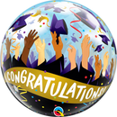 Globo de burbujas de 22" Felicitaciones Grad Caps (P30)