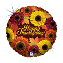 18" Thanksgiving Blooms Holographic Foil Balloon (WSL) | Clearance- While Supplies Last