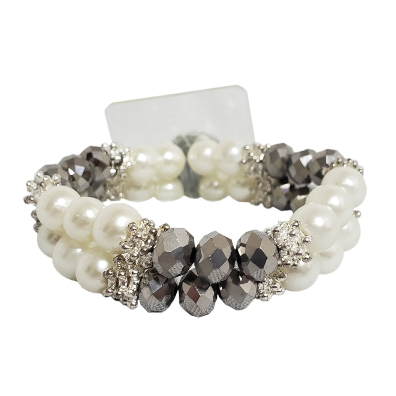 Emotion Flower Pearl Elastic Corsage Bracelet | 1 Count - Just Add Flowers!