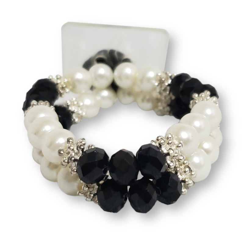 Emotion Flower Pearl Elastic Corsage Bracelet | 1 Count - Just Add Flowers!