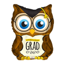 18" Owl Grad Shape Foil Balloon (P26) | Buy 5 Or More Save 20%