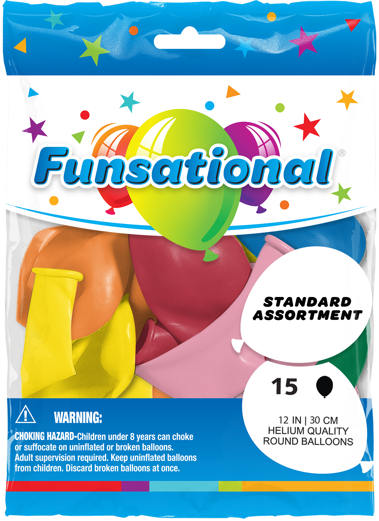 12" Funsational Latex Balloons | 15 Count - Perfect For Balloon Drops!
