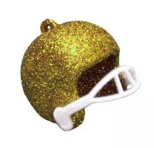 1.5" Plastic Glitter Football Helmet | 6 Count