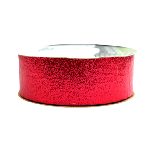#9 Offray Hot Red Sparkalene Ribbon - 1 1/2 Inches Wide x 50 Yards Long | 1 Spool