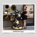 59" Star Cluster Black & Gold Airloonz Foil Balloon (P28) | No Helium Required