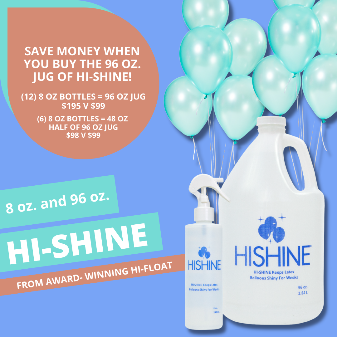 Balloon Brite - 8 oz High Shine Spray for Latex Balloons - Get a