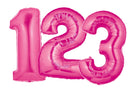 34" | 40" Hot Pink-Fuchsia Foil Number Balloon - Megaloons | Numbers 0-9