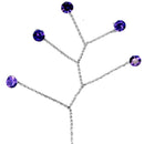 Quintet - Wired Rhinestone Floral Accessories | 12 Count