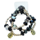 Pulsera de ramillete elástico con cuentas de vidrio Nadya | 1 unidad: ¡simplemente agregue flores!