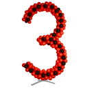 5' Aluminum Snap And Click Number Balloon Frame With Base | Balloons Not Included