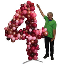 5' Aluminum Snap And Click Number Balloon Frame With Base | Balloons Not Included