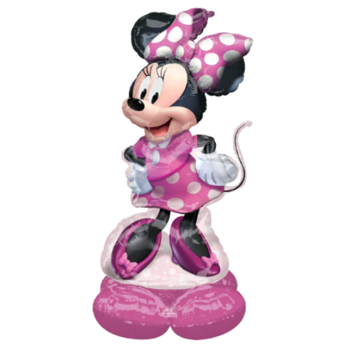 48" Minnie Mouse Forever Disney Airloonz Foil Balloon | Stands 4 Feet Tall- No Helium Required!