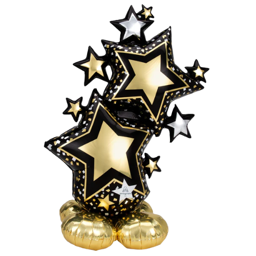 Amscan Black Star Galvanisiertes Ballongewicht – 10,2 X 10,2 Cm, 170 G, Für Bis Zu 12 Heliumballons Amscan Black Star Galvanisiertes Ballongewicht – 10,2 X 10,2 Cm, 170 G, Für Bis Zu 12 Heliumballons