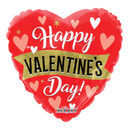 18" Valentine's Banner & Heart Foil Balloon (WSL)