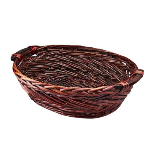 Cesta de mimbre ovalada con tinte marrón de 18" | 8 unidades - ¡Solo $14.99 cada una!