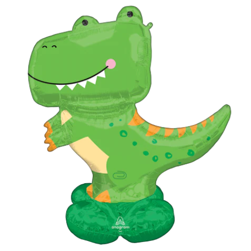 54" Anagram T Rex Airloonz Foil Balloon | Stands Over 4 Feet Tall - No Helium Required!