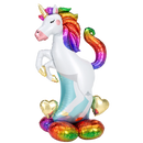 55" Unicorn Airloonz Foil Balloon | Stands Over 4 Feet Tall - No Helium Required!