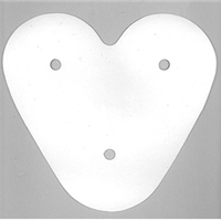 8" Paper Disc Mum Backer Triple Heart White