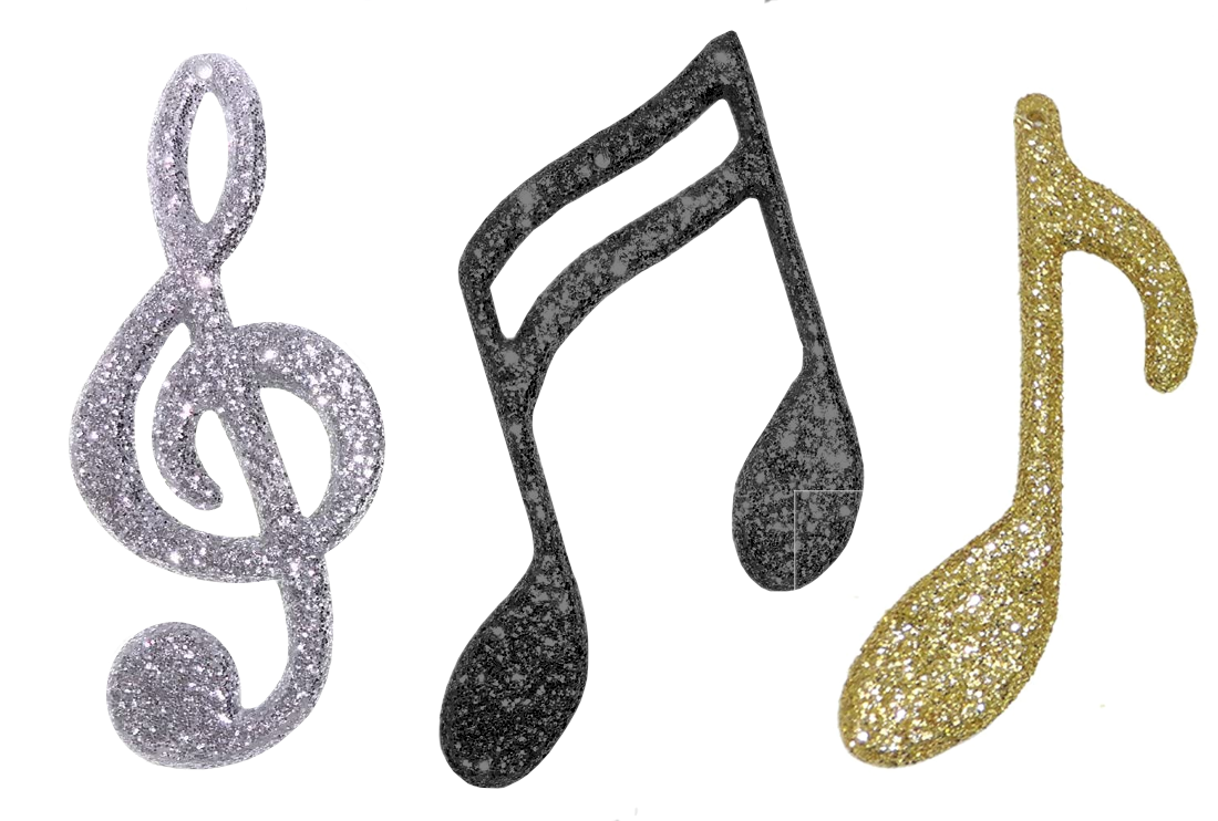 4" Glitter Music Notes | 1 Piece