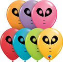 5" Festive Assortment Space Alien Latex Balloons