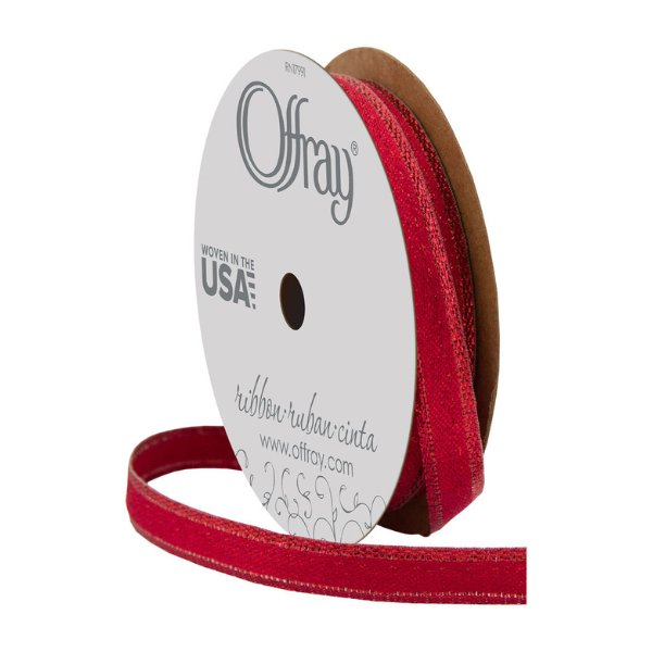 #3 Offray Red Stacie Ribbon - 5/8" x 25 yards | 1 Spool