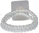 Sweet Pea Flower Pearl Elastic Corsage Bracelet | 2 Count - Just Add Flowers!