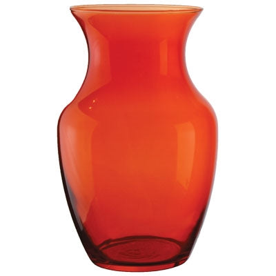 8" Orange Rose Vase | 6 Count